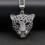 Leopard Pendant Necklace Blue Eyes Full Zircon 4