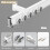 Plafondgordijnrail van aluminiumlegering, 90 cm, wit 2