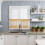 Lemon Yellow Botanical Kitchen Curtains Set with Valance 36 6