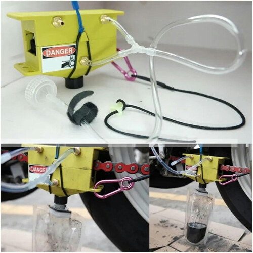 Motorcycle Chain Cleaning Brush Kit Yellow Compatible with 1