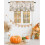 Fall Valance White Pumpkins Maple Leaves Vintage Autumn 3