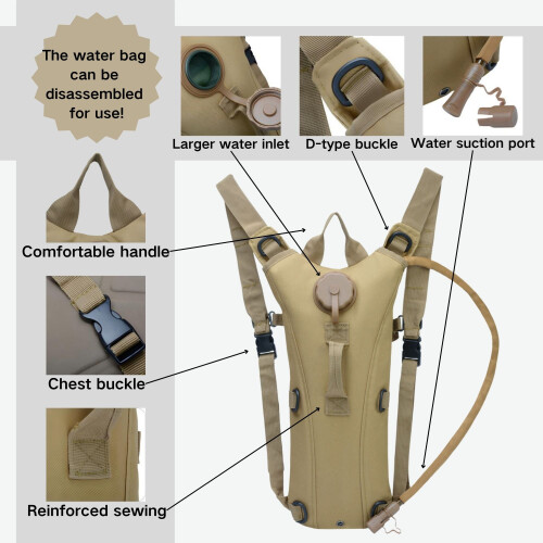 Outdoor Hydration Backpack 3L Green 2
