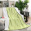 Sage Green Checkered Throw Blanket 50x60in 2