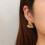 Heart Earlobe Earring Stainless Steel 1 Pair 4
