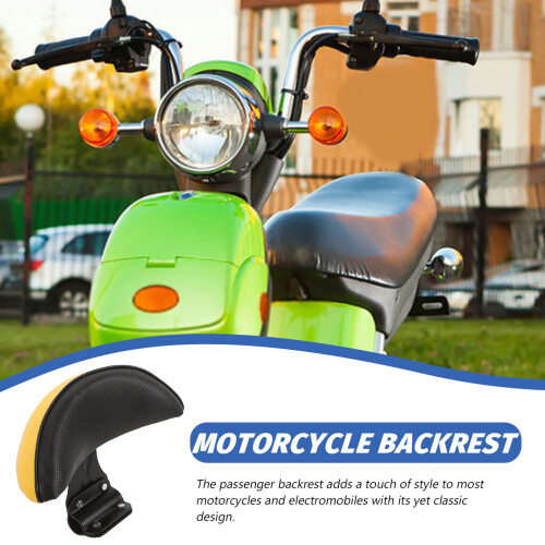 Motorcycle Backrest Pad for Scooter Two-Wheel Kit Yellow 2