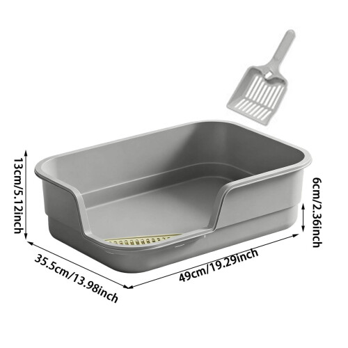 Cat Litter Tray Semi-Enclosed Extra Large Durable 2