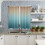 Teal Brown Gradient Curtains for Cabinet Doors and Windows 4