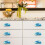 Cup Drawer Pulls Blue Dragonfly Shell Shape 6 pcs 5