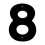 7 Inch Vintage Cast Iron House Number 8 Black 2