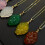 Nine-Tailed Fox Pendant Necklace Hand-Carved Green 8