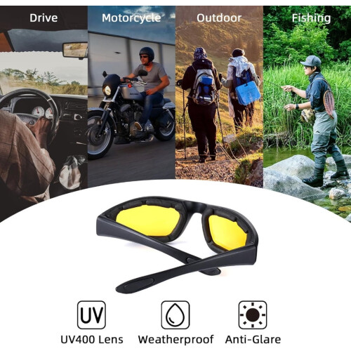Motorcycle Glasses UV Protection 4-Pair 1