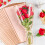 White Flower Bags Clear Front Plastic Sleeves with Ribbons 2