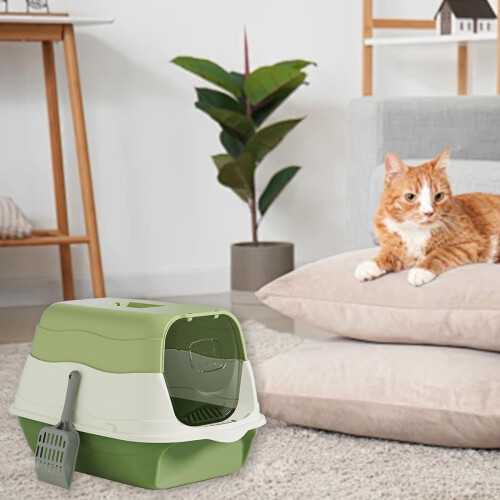 Enclosed Cat Litter Box with Side Entry 19.69x13.39x12.99 1