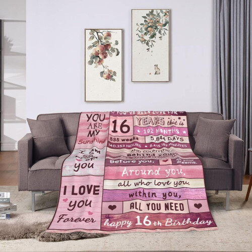 Couverture Sweet16 pour filles 127 x 102 cm 1