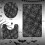 Halloween spider bath rug set black retro horror non-slip 2