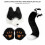 Furry Fox Wolf Costume Set Mask Tail Paw Gloves 5