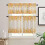 Lemon Yellow Botanical Kitchen Curtains Set with Valance 24 2