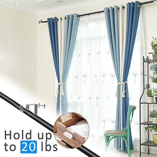 Curtain Rod Brackets Zinc Alloy 4 pcs Silver 1