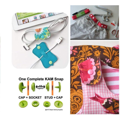 Snaps Buttons and Snap Pliers Starter Kit 384 Sets 1