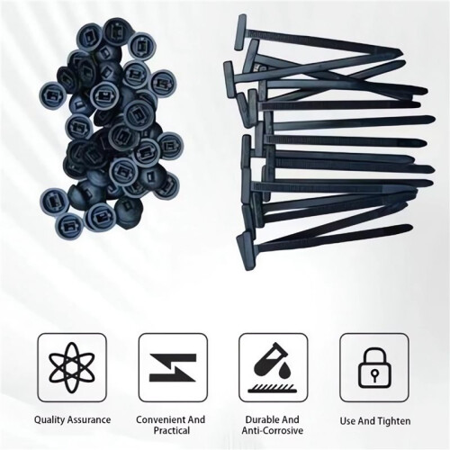 Nylon Universal Cable Tie Buckle Upgrade Multipurpose Plastic Cable Ties Tool Heavy Duty Self Locking 200PCS 2