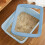 Large Cats Litter Box Semi-Closed Plastic Tray Light Blue 4