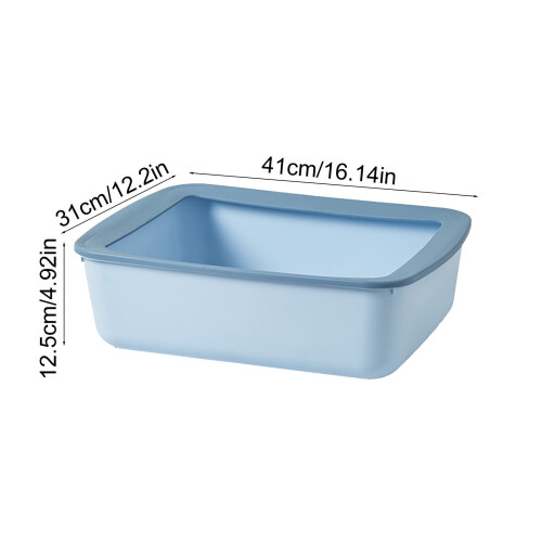 Large Cats Litter Box Semi-Closed Spill-Proof 1 Unit 2