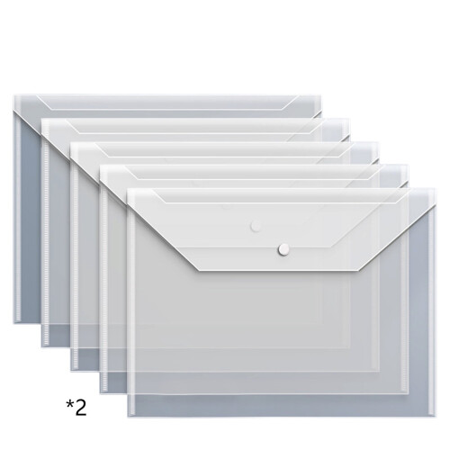 Clear Plastic Document Folders A4 Heavy Duty 10 Pack 1