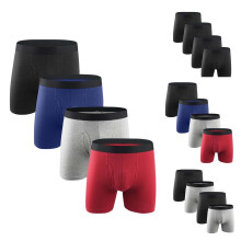 Men's Boxer Briefs Soft Cotton Moisture-Wicking 3-Pack