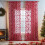 Christmas lace curtains red 140x100cm 2 panels 6