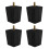 Wooden Sofa Legs Black 15cm 4 Pieces 6