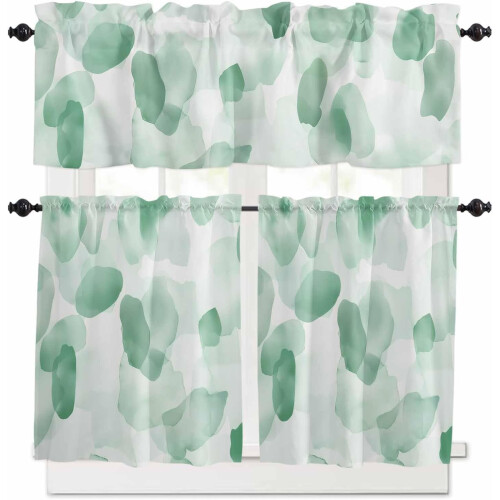Purple Ombre Kitchen Curtains and Valances Set 3-Piece