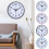Round Wall Clock Simple Grey Quartz Battery Operated 1