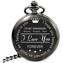 Engraved Pocket Watch Gift for Grandson 1 Piece