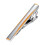 Men's Silver Tie Clip with Orange Accent 1 Piece 1