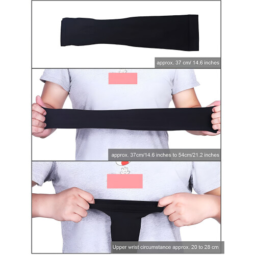 UV Protection Cooling Arm Sleeves 4 Pair Black 2