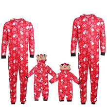Christmas Family Matching Pajamas Snowman Print Hooded