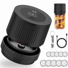 Mason Genie Vacuum Sealer Kit for Food Storage Black