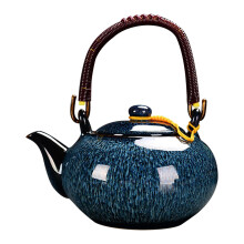 Ceramic Teapot Blue 750ml for Home Camping Tea Making