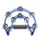 Half Moon Tambourine with Double Row Jingles Blue 1