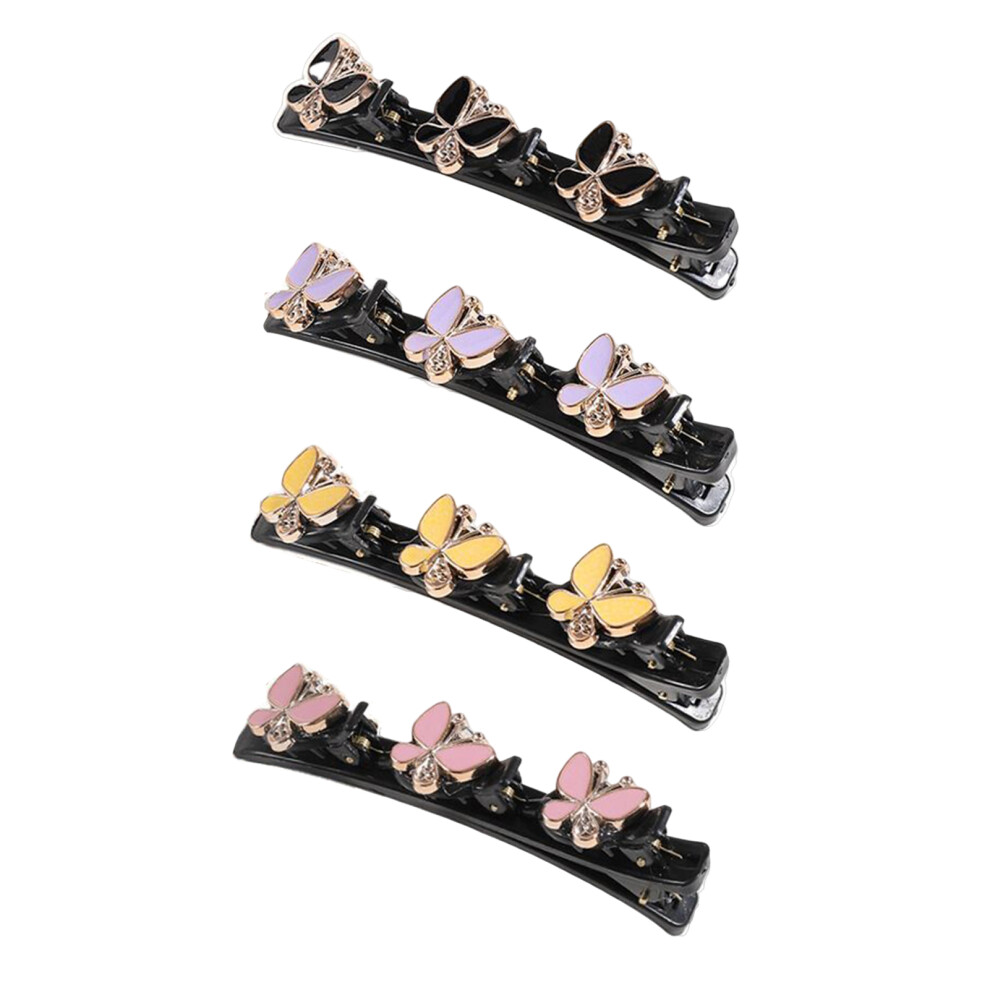 Xinwanna girl hair clips rhinestone flower 3/4 pcs