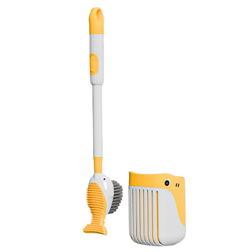 Toilet Brush Cleaner with Suction Cup Wall Mount 1