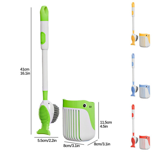 Toilet Brush Cleaner with Suction Cup Wall Mount 2