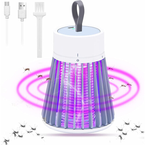 GIXUSIL Rechargeable Bug Zapper Portable USB LED Purple