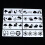 32-piece plastic letter stencils for preschool pattern 1