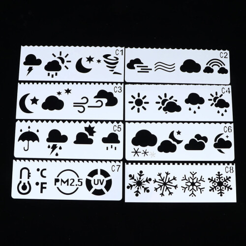 32-piece plastic letter stencils for preschool pattern