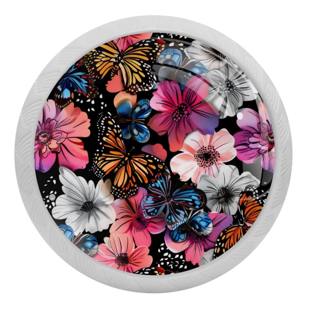 Leopard Spots Butterflies Flowers Glow-In-Dark Cabinet 9027700291133