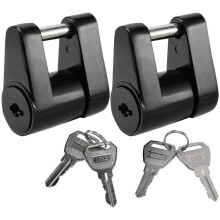 Trailer Hitch Coupler Lock Set 1/4 Inch Pin 3/4 Span