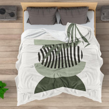 Sage Green Abstract Throw Blanket 40x50 Flannel