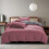 Organic Cotton Bedding Set 300 TC 4-Piece Red 1