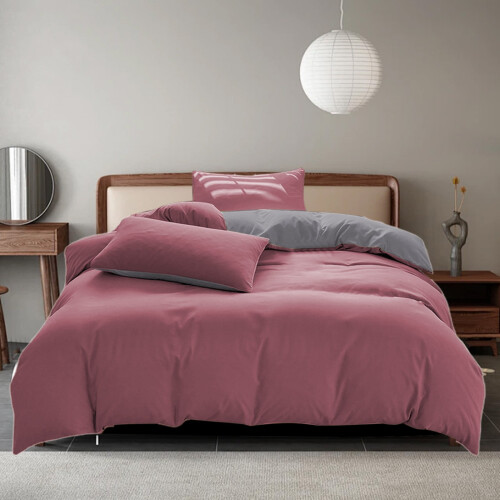 Organic Cotton Bedding Set 300 TC 4-Piece Red